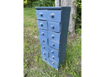 Charming Vintage 14 Drawer Notion Chest