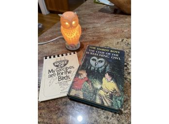 Owl Nightlight And Hardy Boys Book With Bird Recipe Booklet