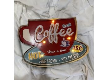 Light Up ~ Fresh Coffee ~ Sign