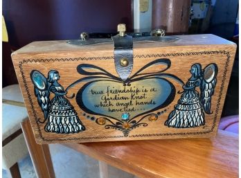 Vintage Enid  Collins Wood Friendship Box Handbag