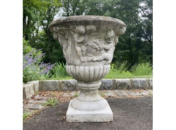 Vintage Cherub Urn Planter