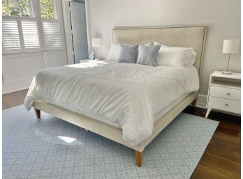 West Elm Upholstered King Bed