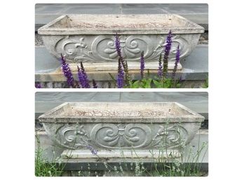 Pair Of Fleur De Lis Planters