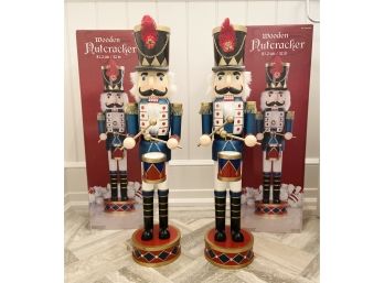 Pair Of Large 32 Inch Wooden Nutcrackers