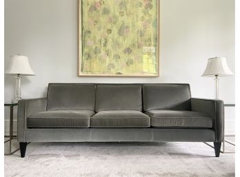 Crate & Barrel Modern Three Cushion Sofa