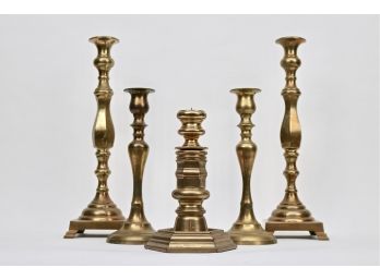 Set Of Brass Candlestick  Holders