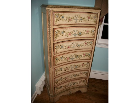 Stunning Oversized Hand Painted Lingerie Chest - Seven Drawer - VERY High Quality