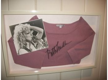 Bette Midler Signed Framed Randolph Duke Sweater - From Charity Auction For $1,500