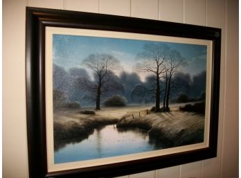 LARGE Digital Print ? Painting ? Very Interesting Painting  River / Trees Scene
