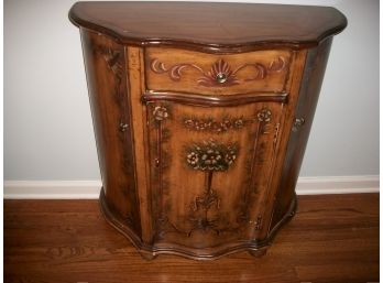Decorative Demilune Cabinet - Would Make Great Bar Or Maybe In Bathroom Or Hallway