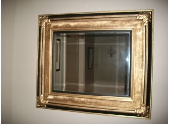 VERY LARGE Black / Gold Decorative Mirror - Simple Yet Elegant  - VERY PRETTY