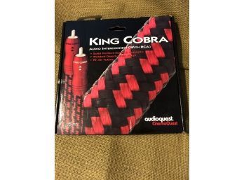 Pair Of AudioQuest King Cobra 0.5m Audio Connect Cable With RCA