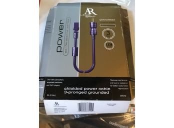 New Acoustic Research Gold Plated Grounded 3FT 3-Pronged Power Cable