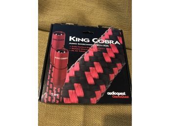 Pair Of AudioQuest King Cobra 1m Audio Connect Cable With XLR