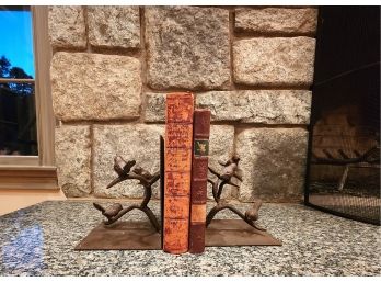 Cast Iron Bird In Branches Book Ends *Books Not Included