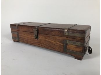 Wood And Copper Detail Lockbox