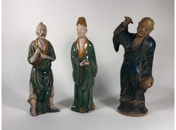 Miscellaneous Group Of Chinese Ming Style Glazed Terracotta Figures