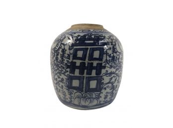 Blue And White Asian Glazed Pottery