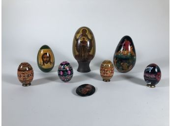 Collection Of Russian Orthodox Lacquer Eggs