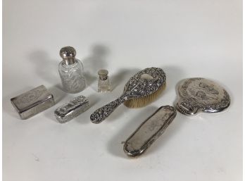 Collection Of Sterling Silver Vanity Items