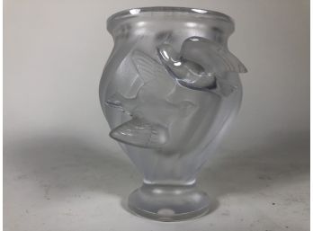 Lalique Dove Vase