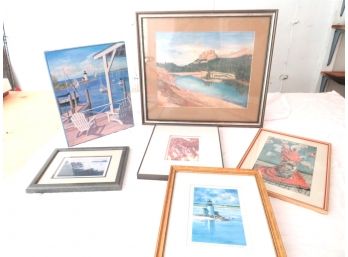 Variety Of Framed Artwork Monet Nautical