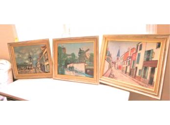 3 Framed Maurice Utrillo Prints