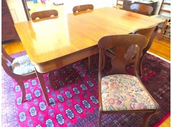Craftique Dining Room Table 6 Chairs Leaves Pads