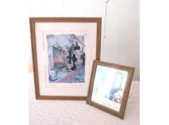 Framed Maureen Love 'Tapestry' With Matching Framed Mirror