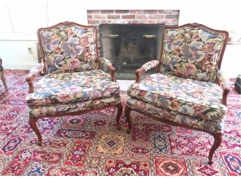 Pair Of Meyer Gunther Martini Down Filled Tapestry Chairs