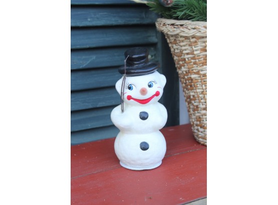 Handmade Ino Schaller Snowman Candy Container