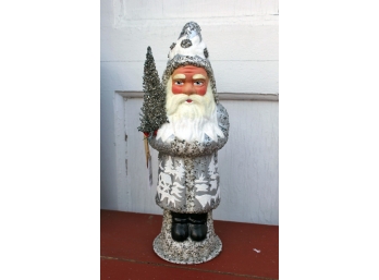 Ino Schaller Silver Coated Father Christmas Candy Container