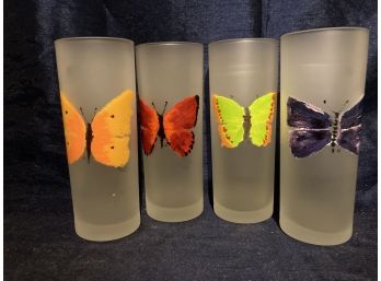 4 Butterfly Glasses By Dartington Design