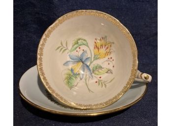 Royal Grafton Fine Bone China Made In England Yellow And Blue Flower