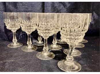 Set Of 10 Crystal Glasses