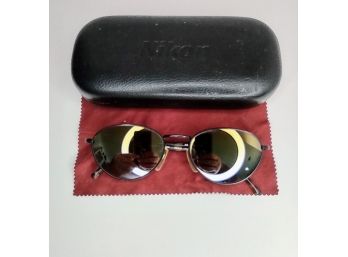 VINTAGE NIKON SUNGLASSES MADE WITH NIKON LENSES - ORIGINAL CASE AND WIPING CLOTH INCLUDED