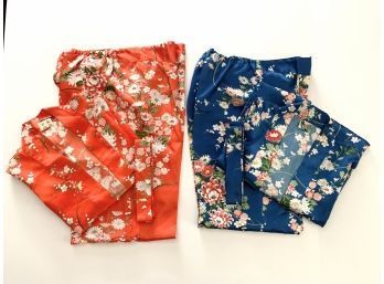 Pair Of Vintage 2-Piece Japanese Kimono Loungewear - Size S