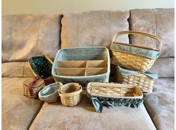 Group Of Hand Woven Longaberger Baskets