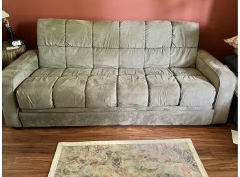 Upholstered Grid Tufted Sofa/Futon