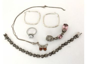A Group Lot Of Sterling Silver Jewelry