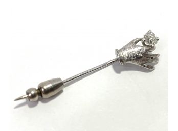 10K Gold Stick Pin With 1/4 Carat Diamond - 1.5 Gross Dwt