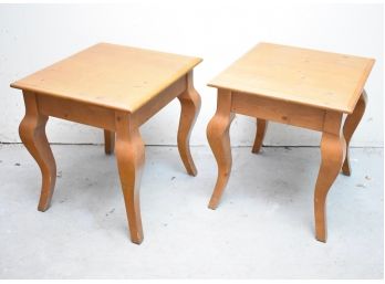 Pair Of Knotty Pine Side Tables