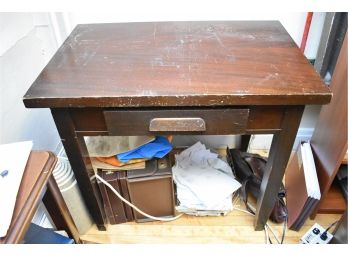 Antique Solid Wood Single Drawer Desk