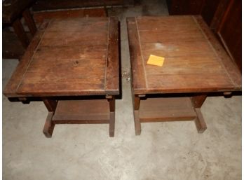2 Solid Wood Side Tables