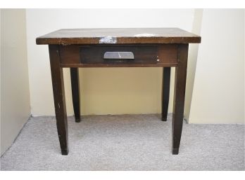 Antique Solid Wood Single Drawer Desk