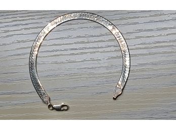 7' Sterling Silver Herringbone Bracelet