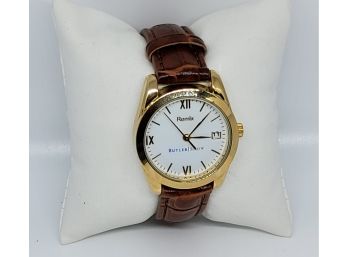 REMIX Buter Snow Tan Leather Band Watch