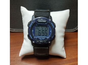 Armitron Black Digital Watch With Velcro Band