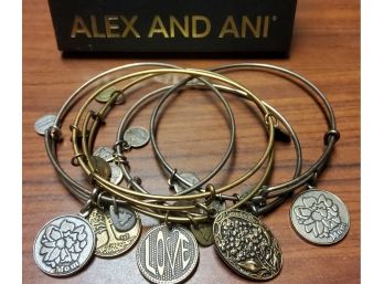 Set Of 5 Alex And Ani Bracelets