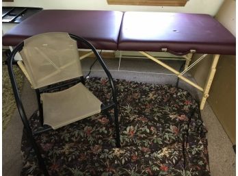 Collapsible Oakworks Massage Table & Chair
